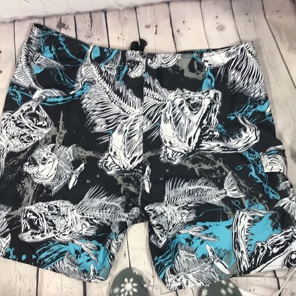 Joe Boxer Shorts unlined tie waist side pocket EUC Size 44 Bonefish - Picture 4 of 5